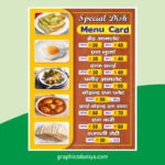 Egg Menu Card Design cdr file