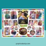 Birthday Photo Frame Banner Design cdr File