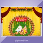 Haldi Ceremony Background Flex Banner Design cdr file