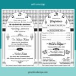 Muslim Boy Wedding Card English Design cdr file